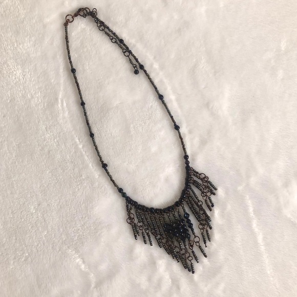 Beaded Fringe Necklace - Picture 2 of 8